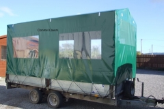 Trailer cover with see through flexible windows