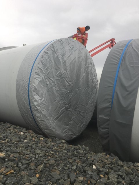 Covers for Transporting Wind Turbines!